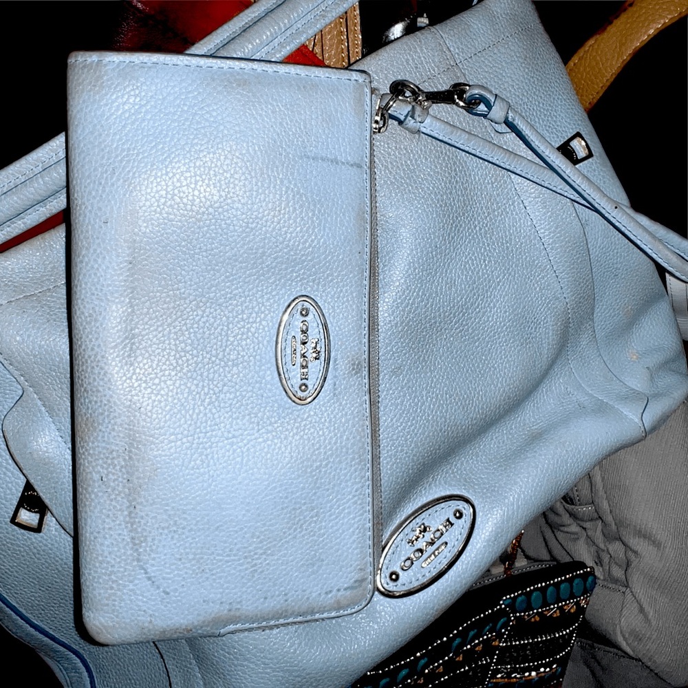 Used coach bag and wallet